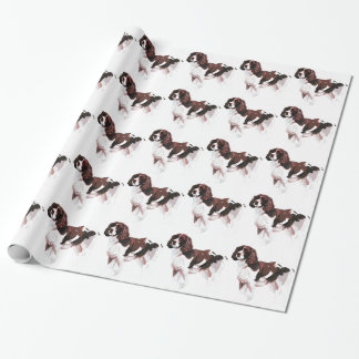 Papier Cadeau Spaniel Springer Brown et blanc