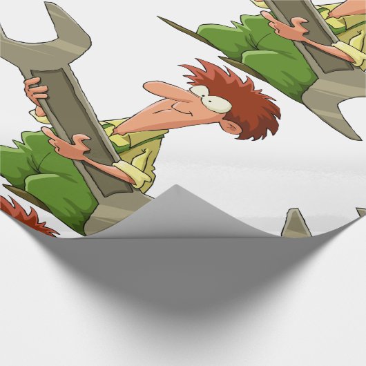 Papier Cadeau Spanner géant mécanique (Coin)