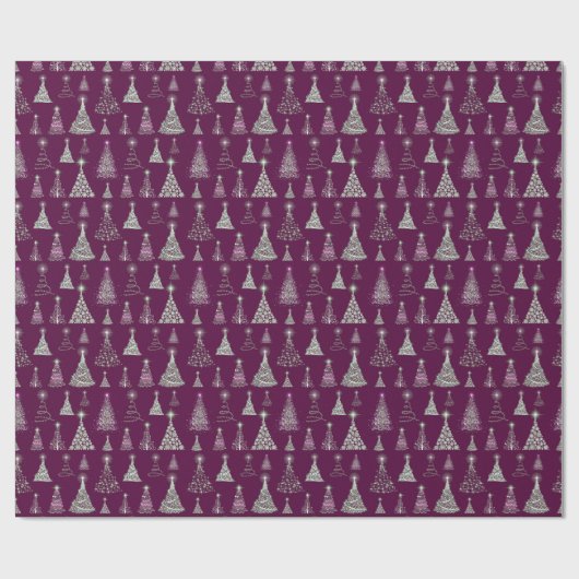 Papier Cadeau Sparkling Christmas Trees Pattern (Plat)