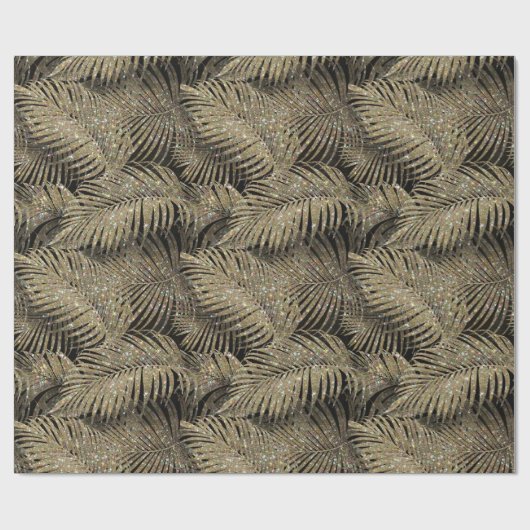 Papier Cadeau Sparkling Palm Leaves Pattern (Plat)