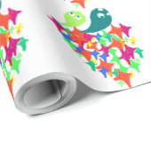 Papier Cadeau Sparkling Yeti Monster (Coin rond)