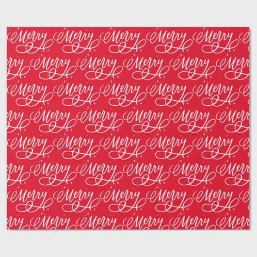 Papier Cadeau Sparkly Bubbly Script Merry Holiday (Plat)