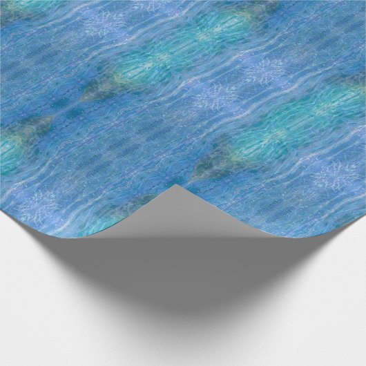 Papier Cadeau Sparkly, Cosmic, Iridescent  Blue (Coin)