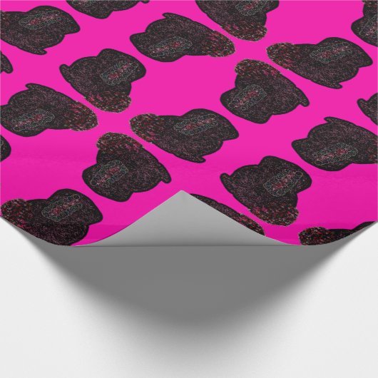 Papier Cadeau Sparkly magical black rabbit for luck (Coin)