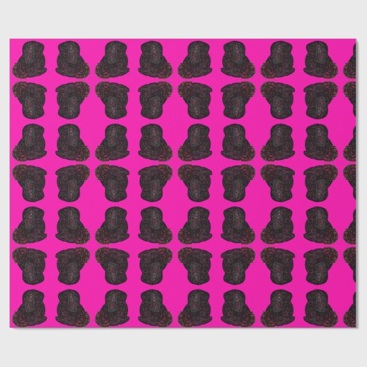 Papier Cadeau Sparkly magical black rabbit for luck (Plat)