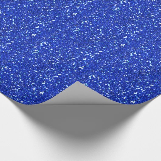 Papier Cadeau Sparkly Royal Blue Faux Parties scintillant Look (Coin)