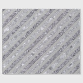 Papier Cadeau Sparkly Stripes - Argent et Argent (a) (Plat)