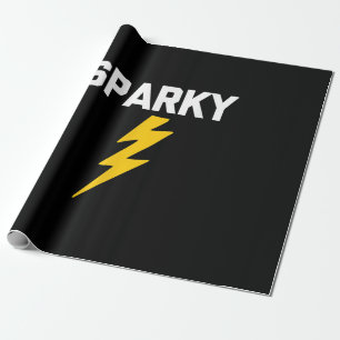 Papier Cadeau Sparky Funny Dit Sarcastique Novelty Electricien