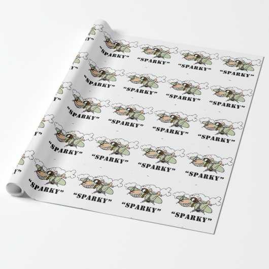 Papier Cadeau "Sparky" le P-38 Lightning (Déroulé)