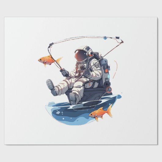 Papier Cadeau spationaute (Plat)