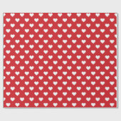 Papier Cadeau Special Occasion Red And White Heart Patterned (Plat)