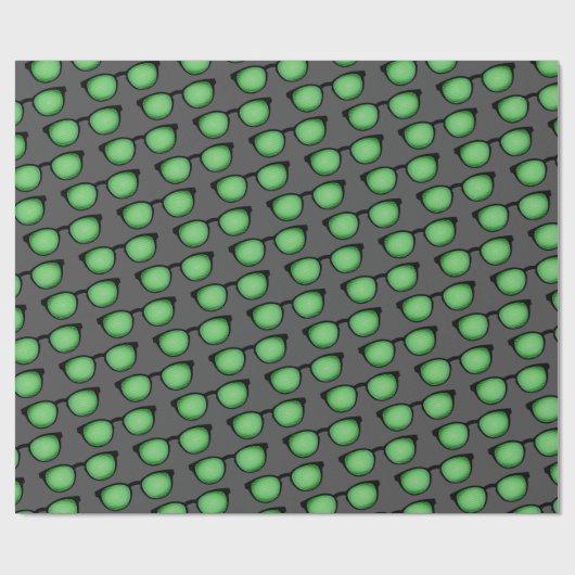 Papier Cadeau Spécifications du geek : Lunettes avec code binair (Plat)