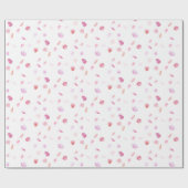 Papier Cadeau Spectacle romantique rose Rose Pétales Floral (Plat)