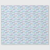 Papier Cadeau Spectacles d'Eyeglass amusants et colorés Motif d' (Plat)
