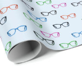 Papier Cadeau Spectacles d'Eyeglass amusants et colorés Motif d' (Coin rond)