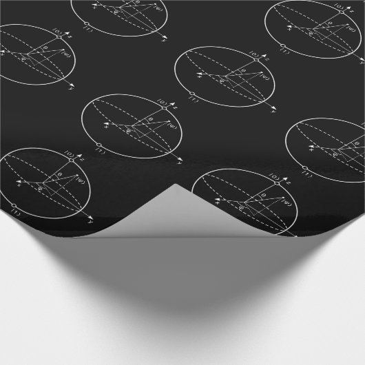 Papier Cadeau Sphère Bloch | Physique / Maths Quantum Bit (Qubit (Coin)