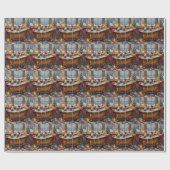 Papier Cadeau Sphynx Cat Christmas Luxury Bath Holiday (Plat)