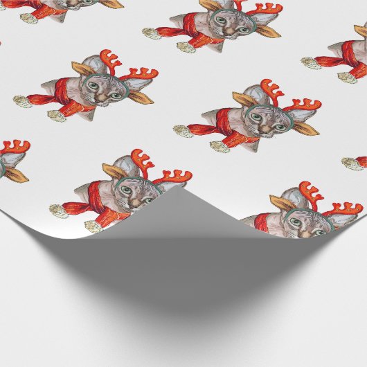 Papier Cadeau Sphynx de Noël (Coin)