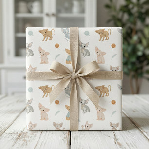 Papier Cadeau Sphynx Mignon pour Cadeaux d'Amoureu
