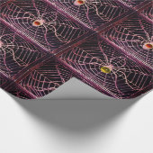 Papier Cadeau SPIDER ET WEB AVEC GEMSTONES Halloween (Coin)