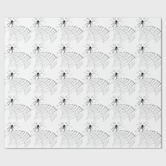 Papier Cadeau Spider & Spider web Amusement design insecte fun (Plat)