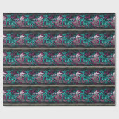 Papier Cadeau Spider Turquoise (Plat)