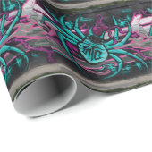 Papier Cadeau Spider Turquoise (Coin rond)