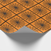 Papier Cadeau Spider Web Et Black Spider Halloween (Coin)