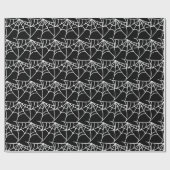 Papier Cadeau Spider Webs Halloween Motif noir Éffrayant (Plat)