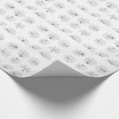Papier Cadeau Spiderweb Halloween noir et blanc (Coin)