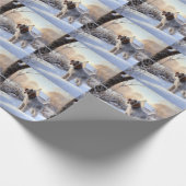 Papier Cadeau Spinone Italiano Laisser Neige Noël (Coin)