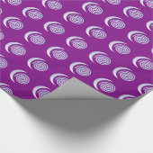 Papier Cadeau Spirale de lune d'argent sur violet (Coin)