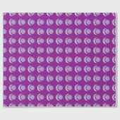 Papier Cadeau Spirale de lune d'argent sur violet (Plat)