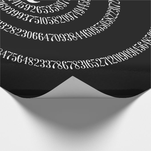 Papier Cadeau Spirale pour Pi en style noir (Coin)
