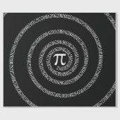 Papier Cadeau Spirale pour Pi en style noir (Plat)