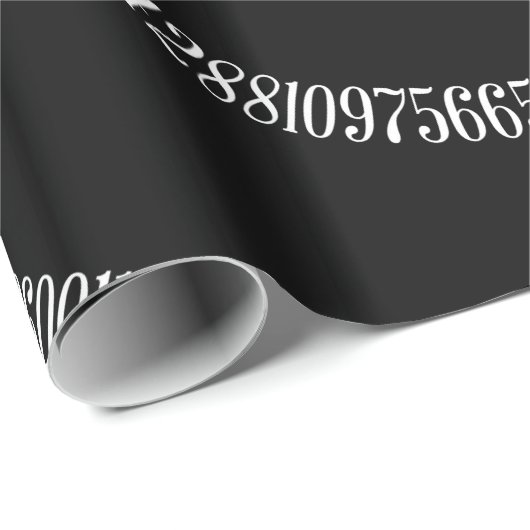 Papier Cadeau Spirale pour Pi en style noir (Coin rond)