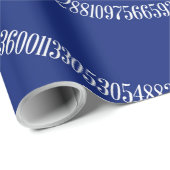 Papier Cadeau Spirale pour Pi sur Décor bleu marine (Coin rond)