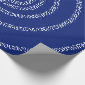 Papier Cadeau Spirale pour typographie de Pi sur Blue (Coin)