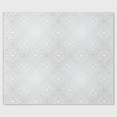 Papier Cadeau Spirales Argentées Élégantes (Plat)