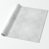 Papier Cadeau Spirales Argentées Élégantes (Déroulé)