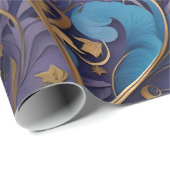 Papier Cadeau spirales de fibres enveloppant du papier (Coin rond)