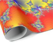 Papier Cadeau Spirales fractales psychédéliques (Coin rond)