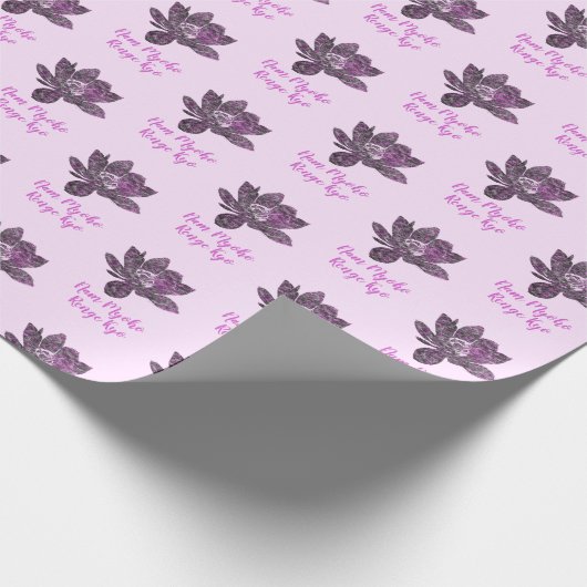 Papier Cadeau Spirituelle Partiellement Violet Lotus Fleur Nam M (Coin)