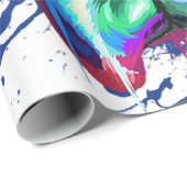 Papier Cadeau Splash Art Great Dane Puppy Lover Toxits (Coin rond)