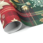 Papier Cadeau Splendeur de flocon de neige (Coin rond)