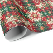 Papier Cadeau Splendeur de flocon de neige (Coin rond)