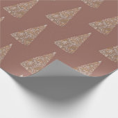 Papier Cadeau Splendide épinette arbres Beige Noël/Vacances (Coin)