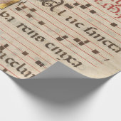 Papier Cadeau Splendide Manuscrit De Musique Médiévale (Coin)