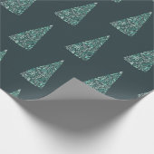 Papier Cadeau Splendide Spruce arbres Design de Noël/Vacances (Coin)