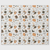 Papier Cadeau Spooky Cute Happy Halloween  (Plat)